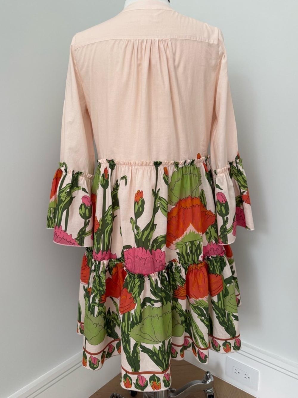 JB by JULIE BROWN ‘White Lotus’ Floral Ruffle Bell Sleeve Tiered Dress - Picture 11 of 16